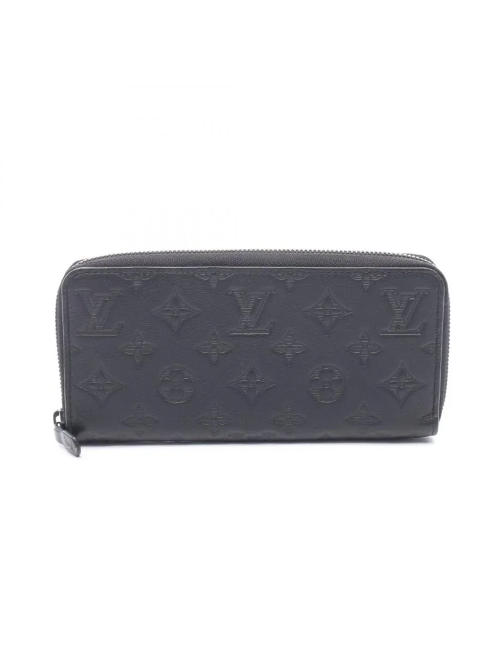 Louis Vuitton Round Wallet Zippy Horizontal Noir Leather